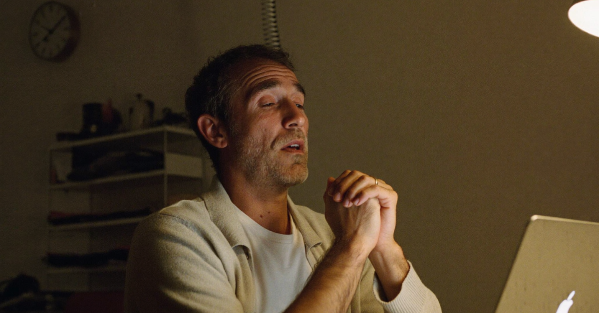 Adult Man treating his addiction by attending telehealth therapy