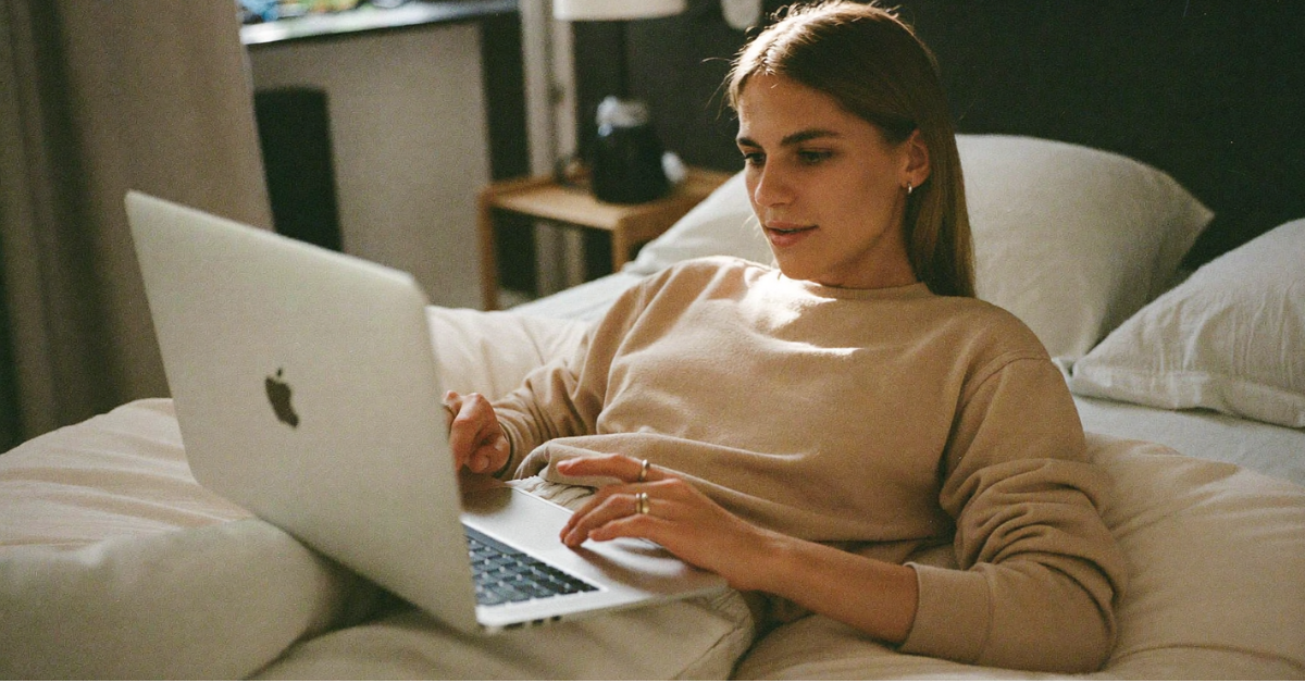 Adult woman at home benefitting from telehealth treatment for depression