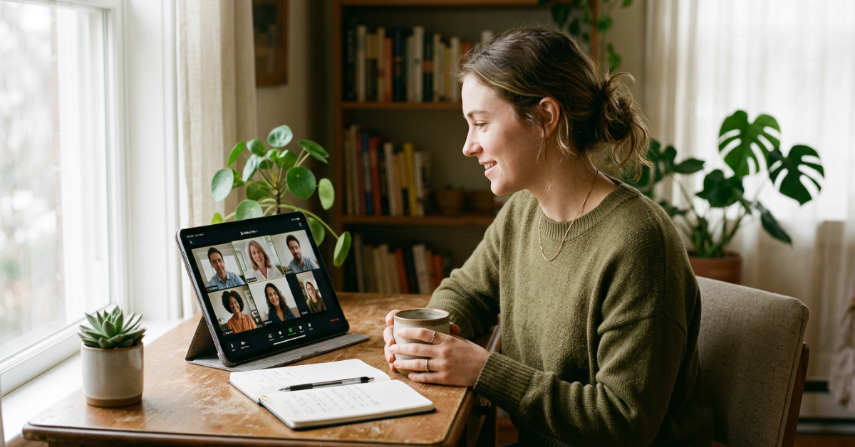 Woman participating in Virtual Intensive Outpatient Treatment